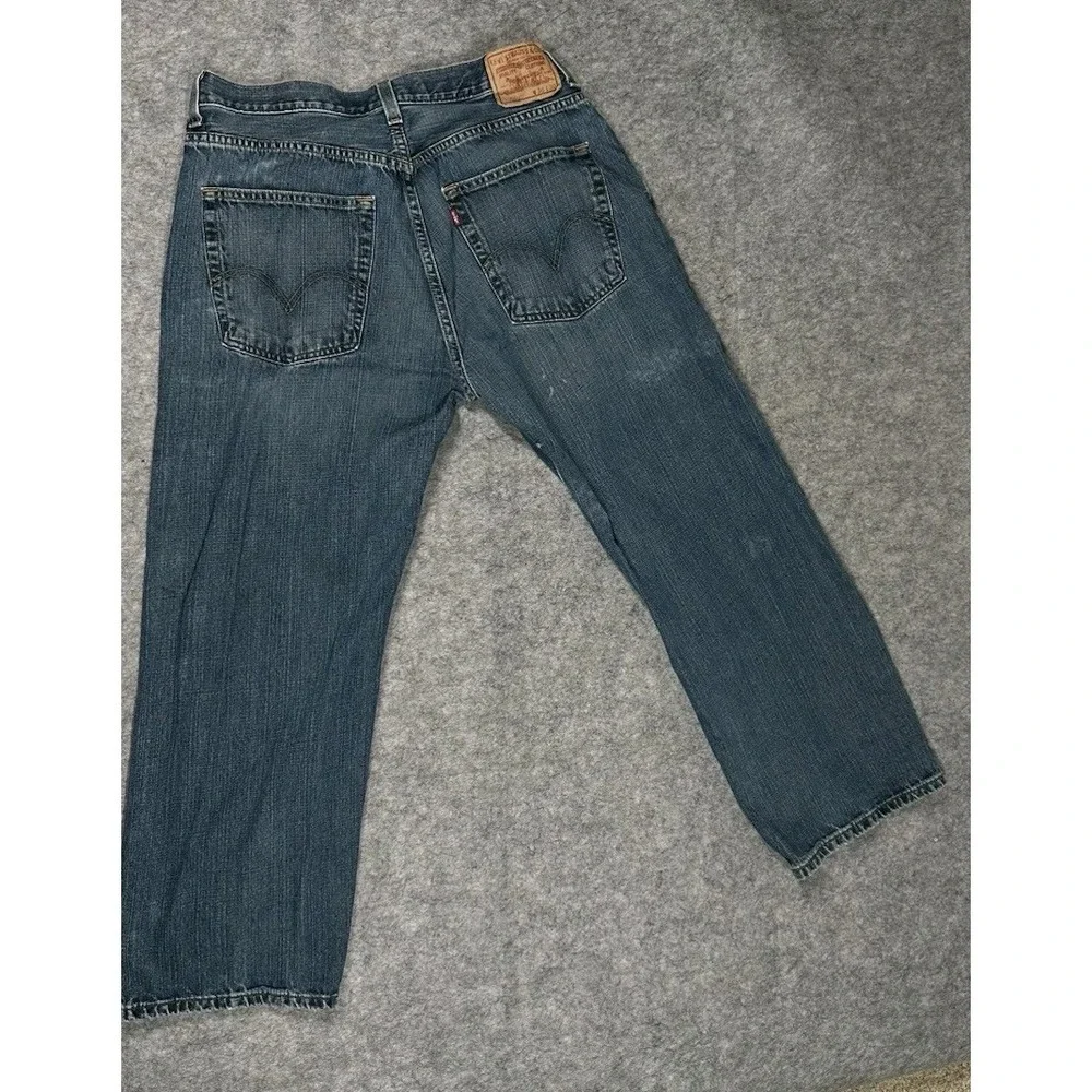 Levis 569 Loose Straight Jeans Mens 36x30 Blue Medium Wash Denim 100% Cotton